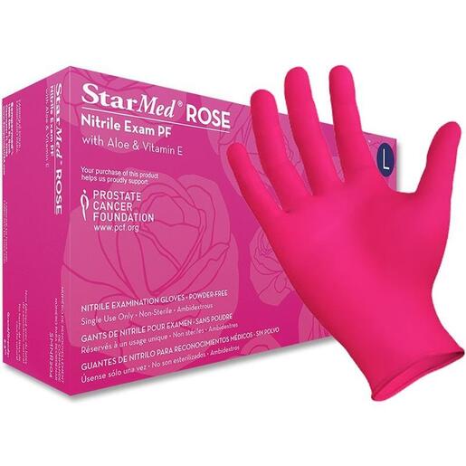 Sempermed StarMed ROSE Nitrile Gloves, X-Large