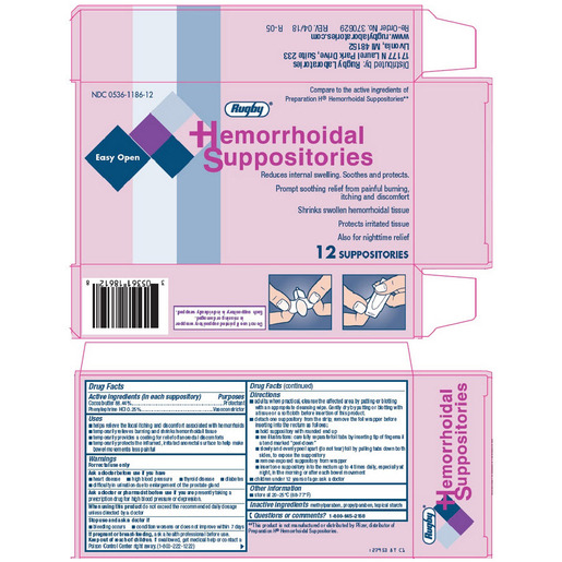 Hemorrhoidal Rectal Suppository, Box of 12