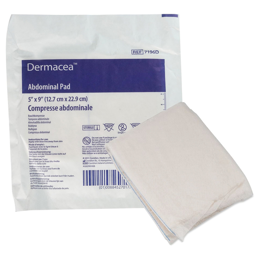 Dermacea™ Abdominal Pads, Non-Sterile, Bulk