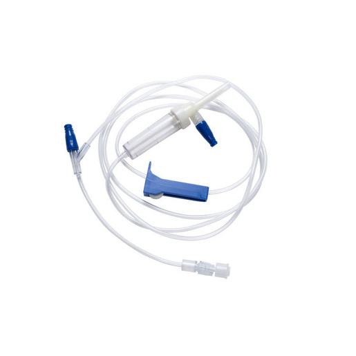 IV Administration Set, 10 Drop, (1) Needleless Y-Site, Integrated Needle-Free Valve Drip Chamber, 83in