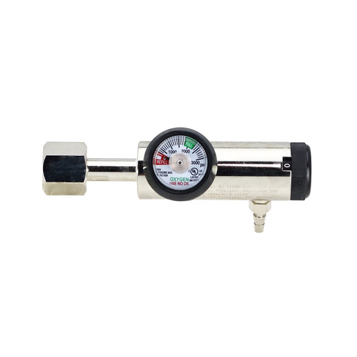 Oxygen Regulator, CGA 540, Click Style, 0 to 25lpm, with DISS Port