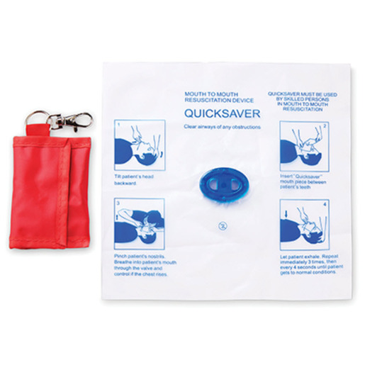 CPR Barrier Mask with Pouch, Red