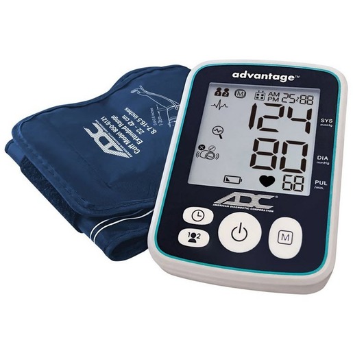Advantage™ 6112 Automatic Upper-Arm Digital Blood Pressure Monitor, Adult, Navy Blue, Wide Range 22 to 42cm