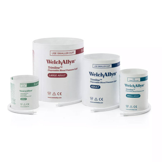 Trimline™ Disposable Blood Pressure Cuffs with 2-Tube Female Locking Connectors