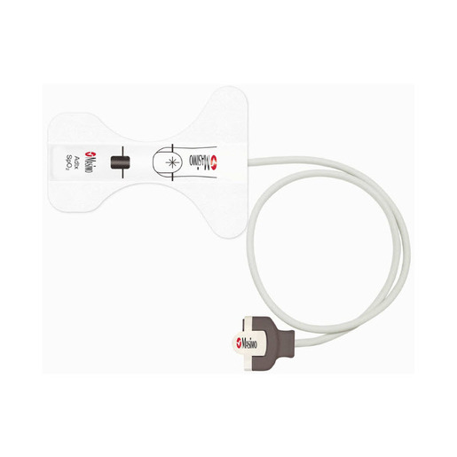 Masimo® M-LNCS Sensor, Adult, Disposable, Finger, Adhesive Foldover, 18in