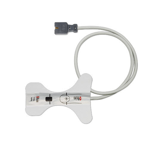 Masimo® LNCS Pdtx Sensor, Pediatric, Disposable, Finger, Adhesive Foldover, 18in