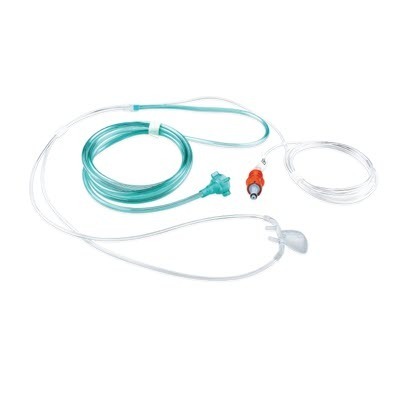 NomoLine Low–Humidity (LH) Adult Nasal/Oral CO2 Cannula with O2 Delivery, 2m