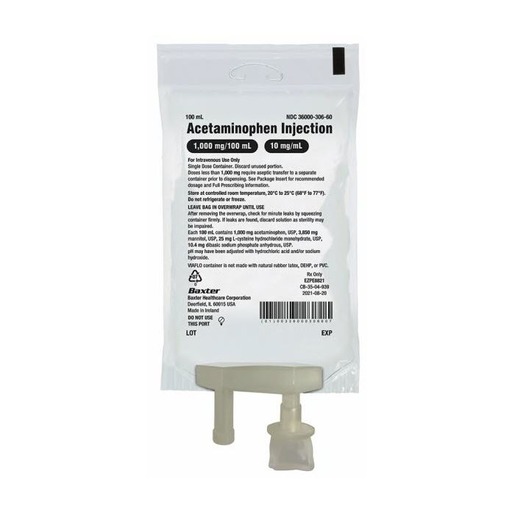 Acetaminophen Injection, 1000 mg/100mL, Bag