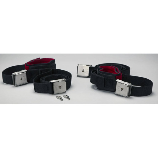 Posey Twice-As-Tough Double Lock Cuffs, Large, Red