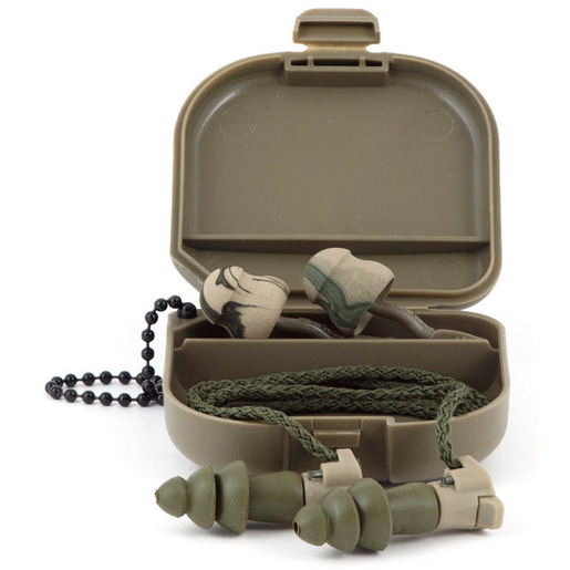 Moldex BattlePlugs® Impulse Protection Medium Earplugs (NRR 24dB) and Glide Camo Foam Twist-In Earplugs (NRR 30dB) in Pocket-Pak Duo