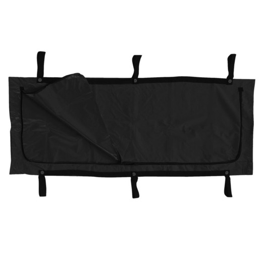 Chlorine-free Body Bag with Envelope Zipper and 6 Handles, Adult, Black, 96in L x 36in W