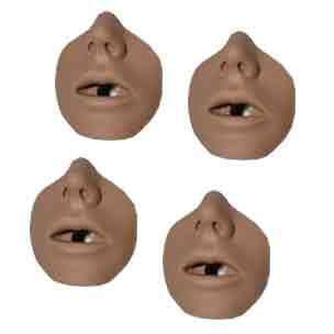 Replacement Face for Prestan Professional Adult Manikins, Medium Skin, 4-Pack