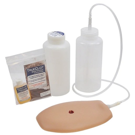 TrueClot Tabletop Chest Seal Application Trainer, Light Skin