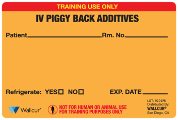Practi-IV Piggy Back Label™ (for Training)