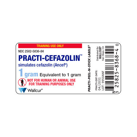 Practi-Cefazolin™ Peel-N-Stick Labels (for training)