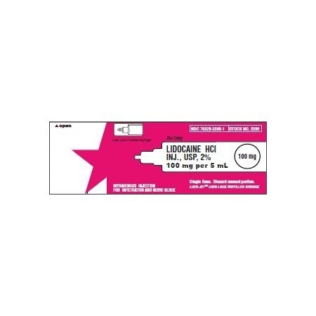 Lidocaine 2%, 100mg/5mL, 5mL Luer-Jet™ Luer-Lock Prefilled Syringe