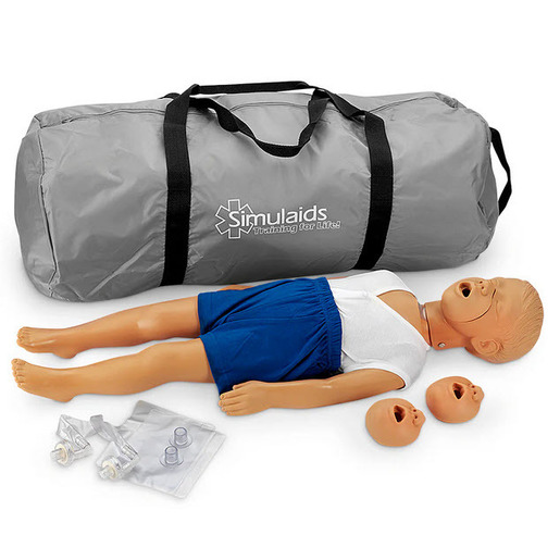 Kyle Pediatric CPR Training Manikin with Carry Case, Child (3 years), Light Skin