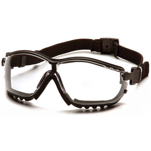 Pyramex® V2G Safety Goggles, Black Frame, Clear Anti-fog Lens