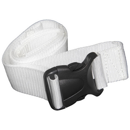 Stretcher Strap, 9ft L x 2in W, White, Polypropylene