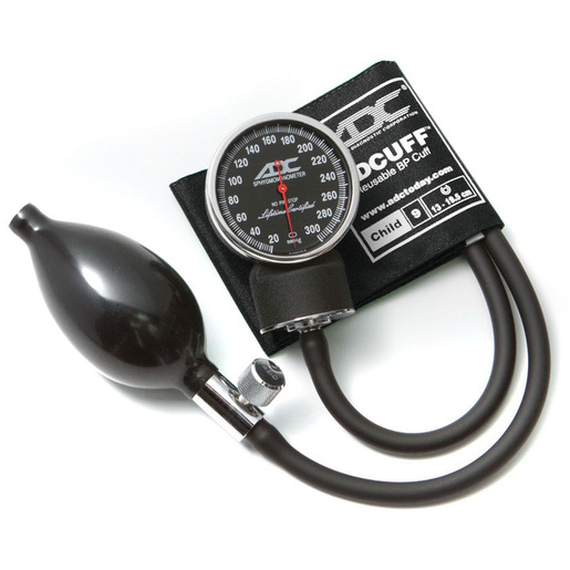 Diagnostix™ Pocket Style Hand Held Aneroid Sphygmomanometer, Size 9, Child, Black