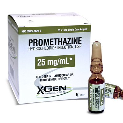 Promethazine, 25mg/mL, 1mL Ampule