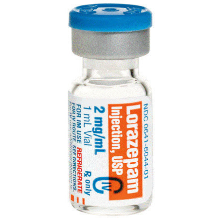 Lorazepam, 2mg/mL, 1mL Vial