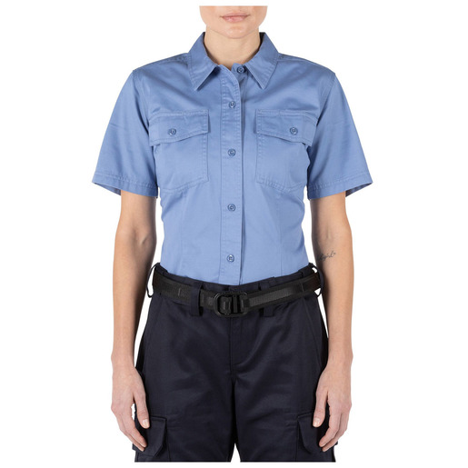 5.11 Women's Company Short Sleeve Shirt, Fire Med Blue