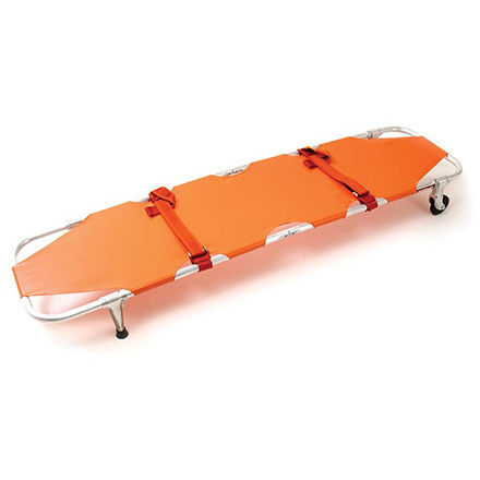 Model 11 Emergency Stretcher with Wheels, 350lb, Orange