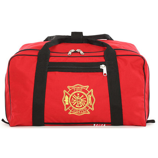 Gear Bag, X-Large, 13-1/2in x 16in x 24in, Red, Cordura® Nylon, With Firefighter Insignia