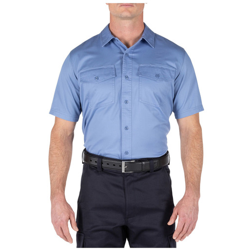 5.11 Men's Company Short Sleeve Shirt, Fire Med Blue