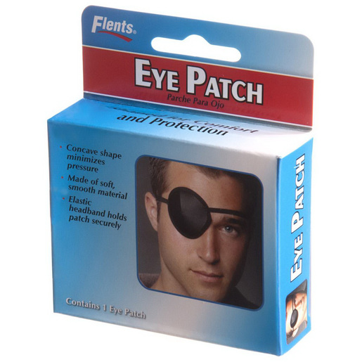 Flents Eye Patch, Black, Adult