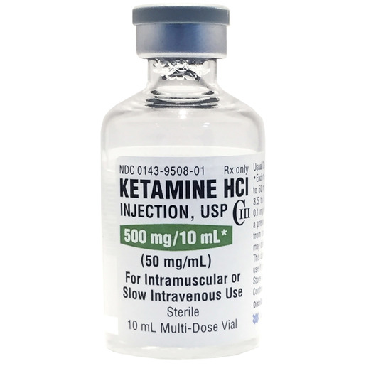 Ketamine, 50mg/mL, 10mL Vial