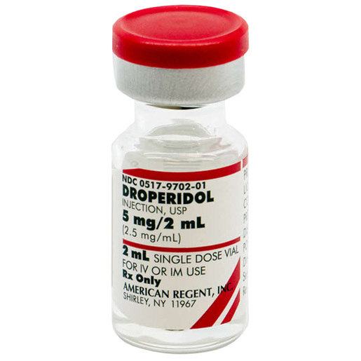 Droperidol, 2.5mg/mL, 2mL Vial