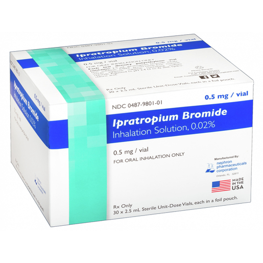 Ipratropium Bromide, 0.5mg/2.5mL, 2.5mL Vial (5 Vials/Foil Pouch)