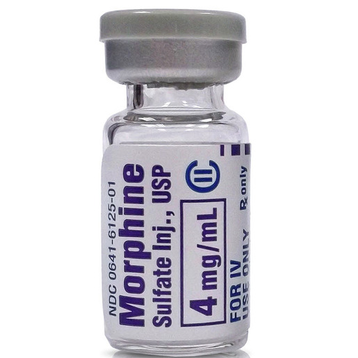 Morphine, 4mg/mL, 1mL Vial
