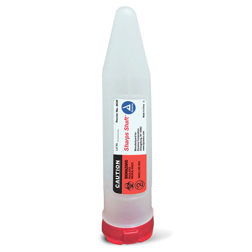 Dynarex® Sharps Shaft Transportable Sharps Container, 6.37in x 1.22in, Clear