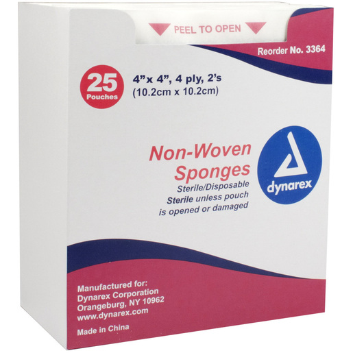 Gauze Sponge, Sterile 2s, Non Woven