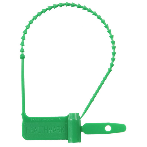 Cynch-Lok with Tamper Evident Seal, Un-Numbered, 5in L, Green