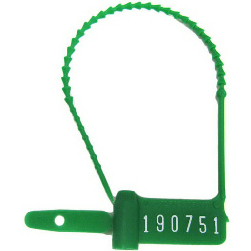 Cynch-Lok with Tamper Evident Seal, Numbered, 5in L, Green