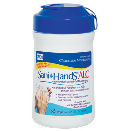 Sani-Hands ALC Antimicrobial Alcohol Gel Hand Wipes