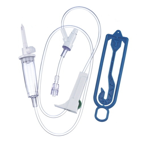 Secondary IV Set with Plastic Bag Hanger, 15 Drops/mL, 40in L