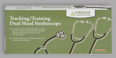 Veridian® Dual Head Teaching Stethoscope, Black