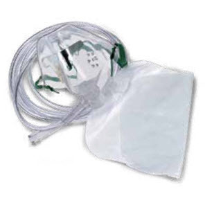 High Concentration Non-rebreathing Mask, 7ft Oxygen Tubing, Adult