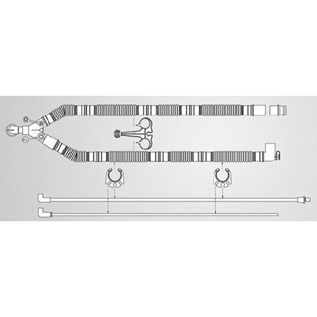 Ventilator Circuit, Dual-Limb, Adult, 2-6 ft Tube, Ported Y, Elbow, Temp Port, Hanger, Sensing Lines