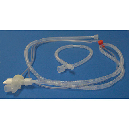 Breathing Circuit, Infant, Hose: 3/8in ID x 48in,  Adapter: 22 mm ID, Holding Arm, Test Cap