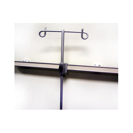 Holder, IV Pole, w/Adjustable Thumbscrew, Rail Mounting Clamp