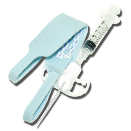 Transtracheal Catheter with Foam Neck Tape and Velcro Lock