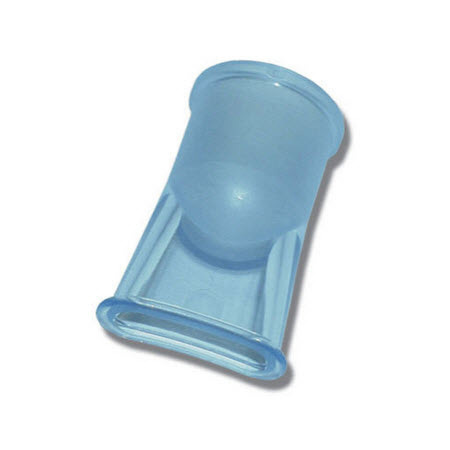 Mouthpiece Adapter, Single Patient Use, 22 mm ID, Polystyrene Butadiene, Blue