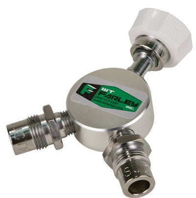 MRI Conditional Wye Manifold Block, Vacuum, Ohmeda QC X 2 DISS Male With Check