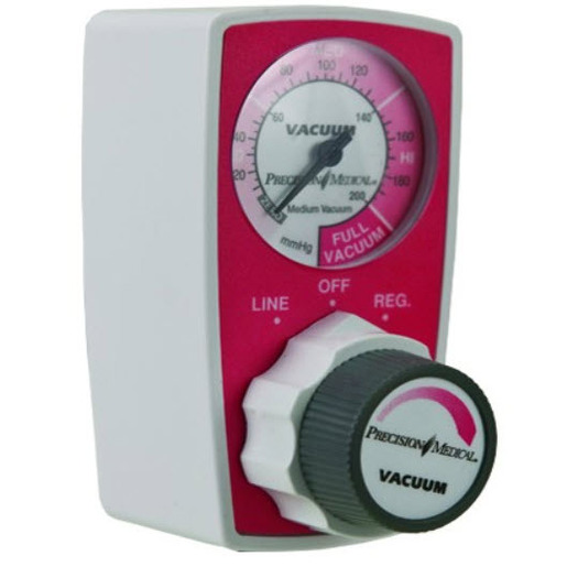 Suction Regulator, Vacuum (0-200 mmHg), 3 Mode Continuous with Full Line Switch, MRI Compatible, 1/8 NPT Female Inlet, 1/8 NPT Female Outlet
